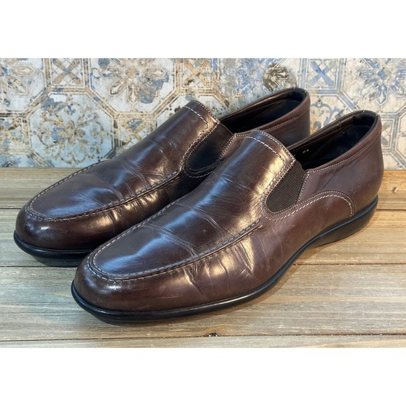Santoni Other - Santoni Loafers Leather Slip On Mens 9.5 Brown Good
